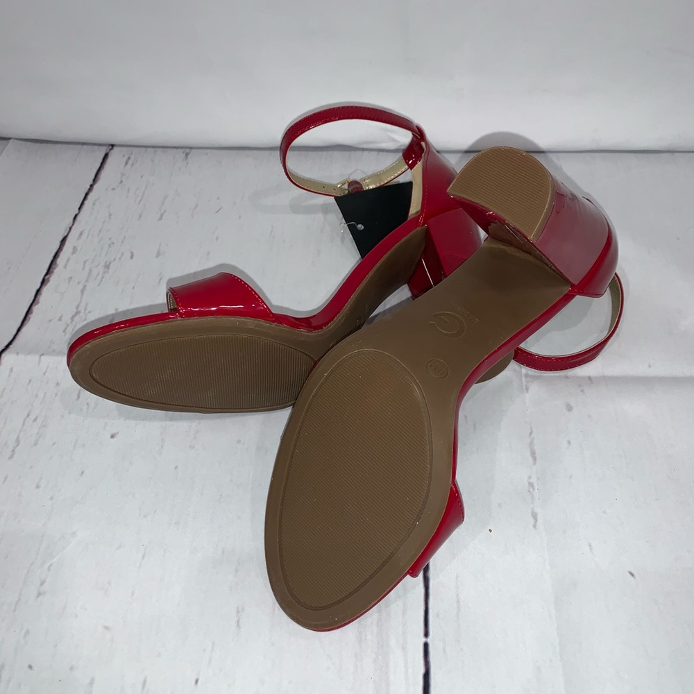 Guess red hot ankle strap chunky heels - Picture 7 of 8